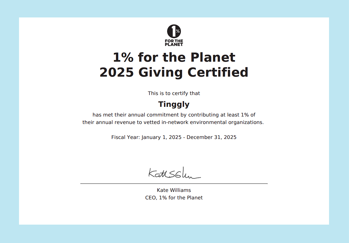 Tinggly Advances Its Mission of “Giving Stories, Not Stuff” with  New Sustainability Milestones